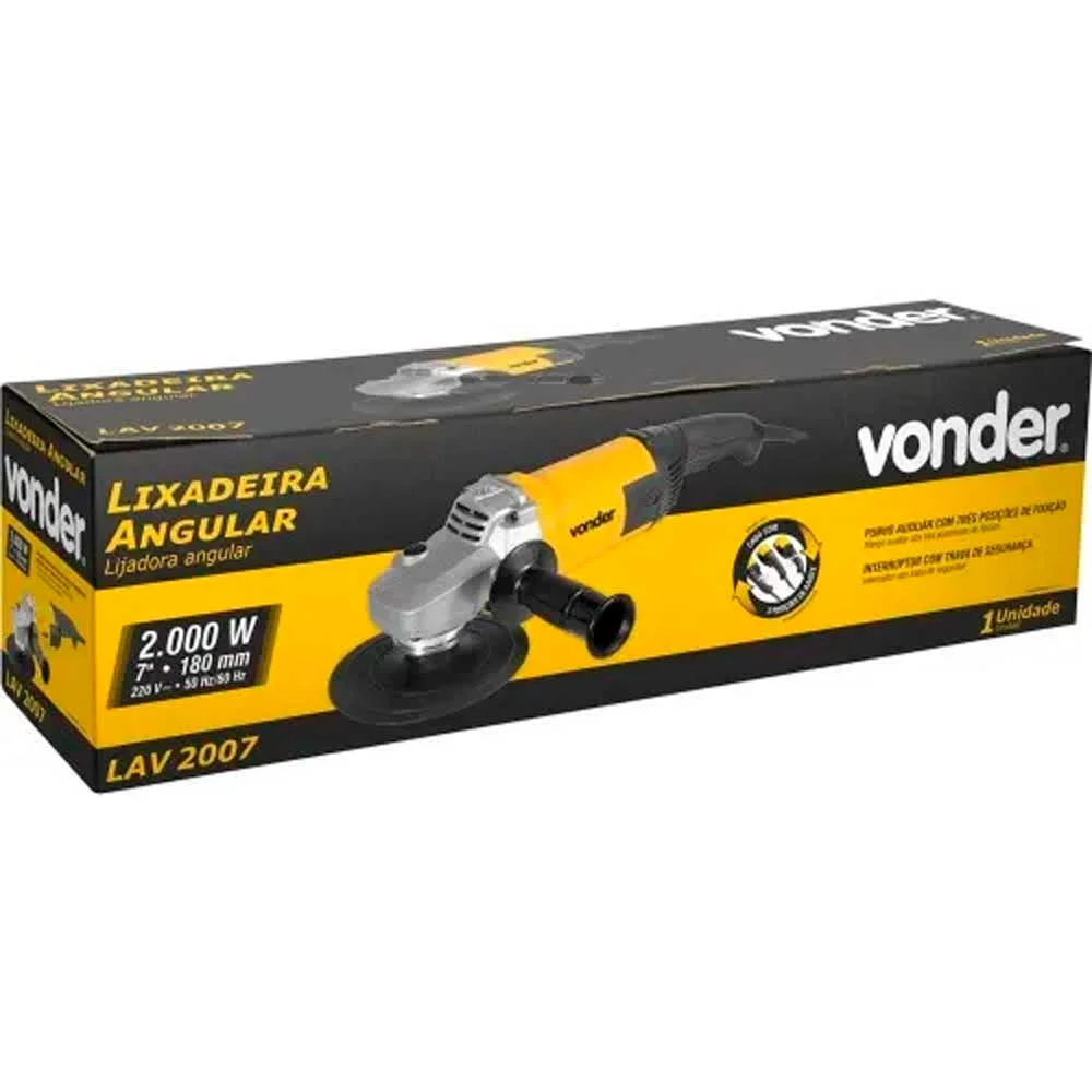 Lixadeira Ang 7 2000w LAV2007 220v Vonder 